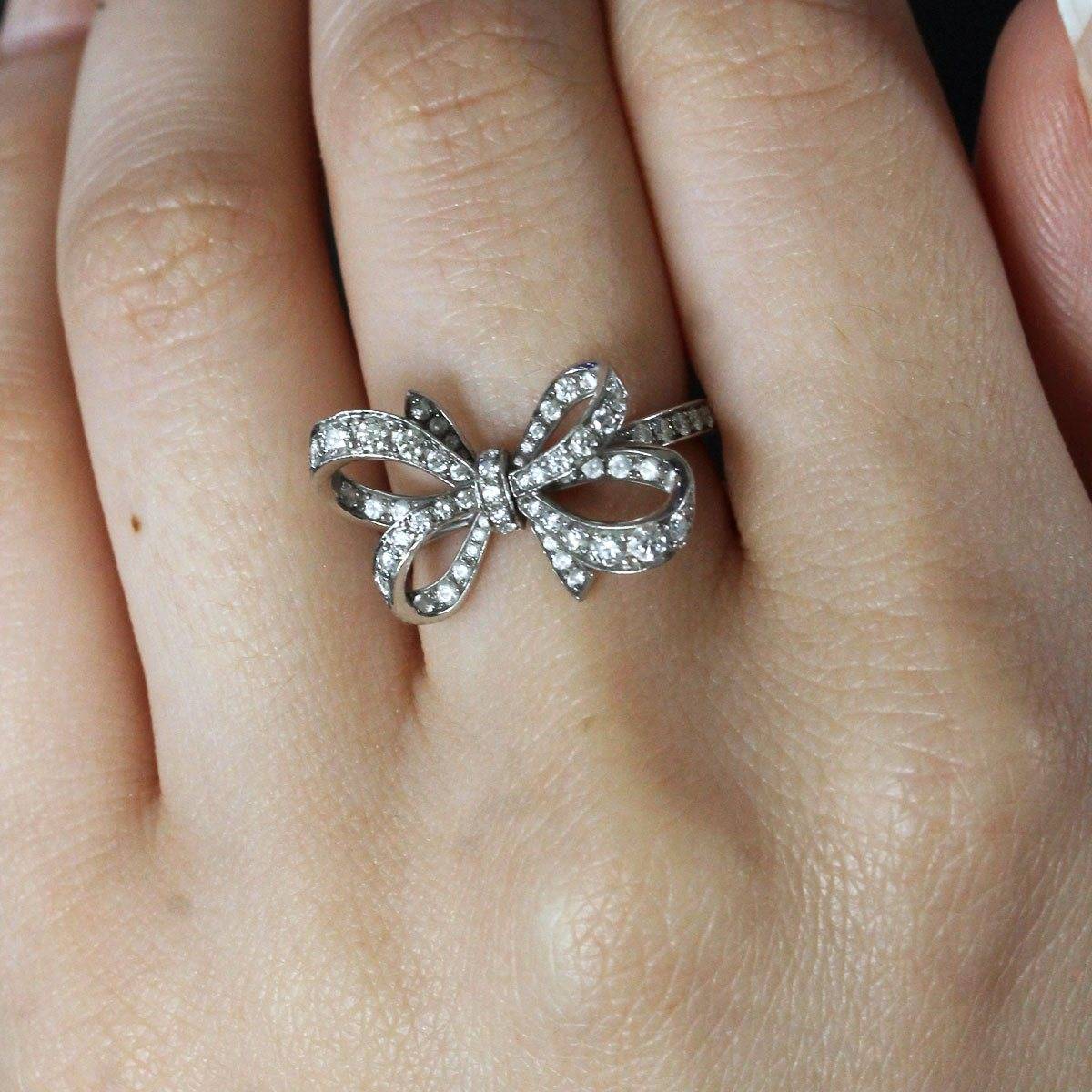 Tiffany diamond hot sale bow ring