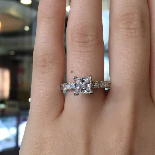 A classic Tacori princess cut engagement ring