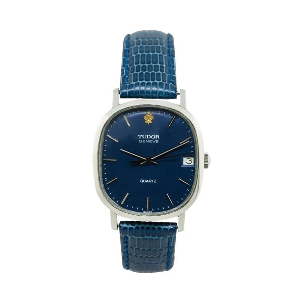 Tudor Geneve Blue Dial Quartz Vintage Watch