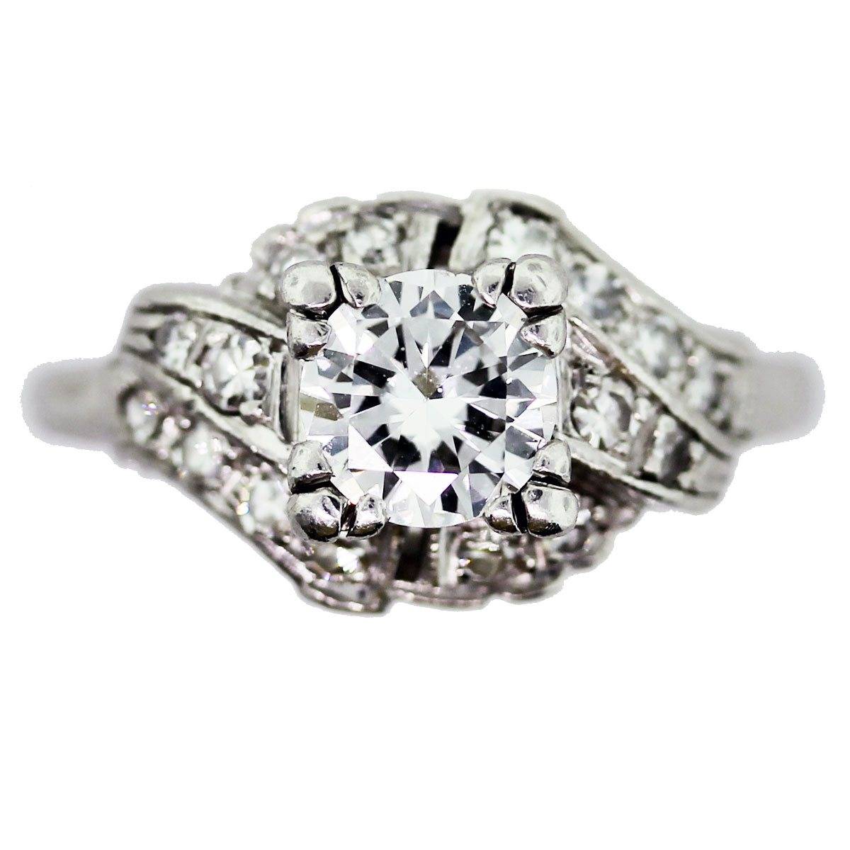 1 carat antique diamond engagement ring