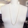 18k White Gold 0.75ctw Diamond 7mm Pearl Strand Necklace - Image 3