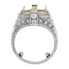 Platinum 1ctw Diamond Art Deco Ring Setting - Image 5