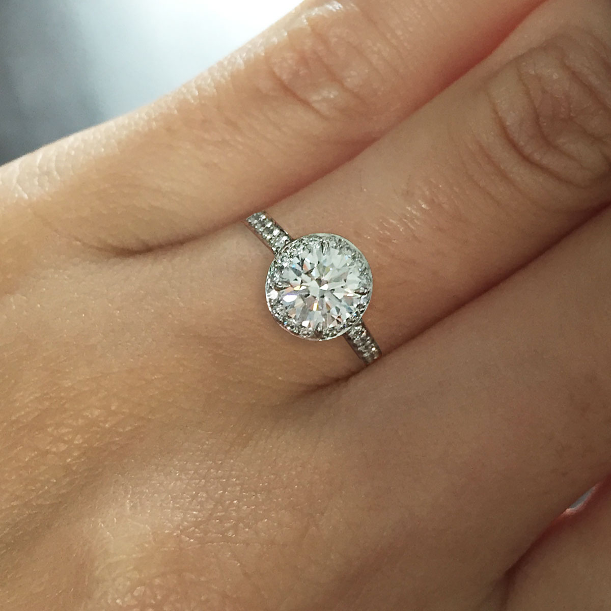  Tiffany  Co Platinum 0 94ct Diamond Engagement Ring 