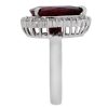 Platinum Pear Shape Rubellite & 0.90ctw Diamond Ring - Image 3