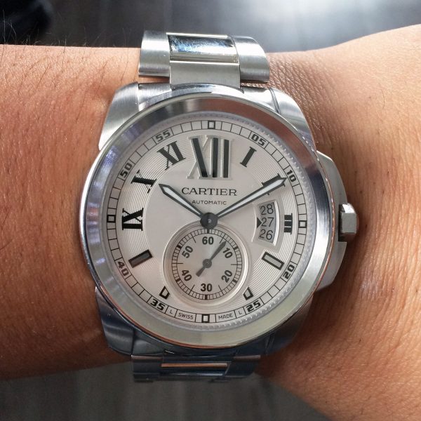 Cartier Calibre Silver Dial Stainless Steel Automatic Watch