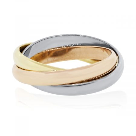 Cartier Trinity 18k Tri-Gold Size 64 Gents Ring