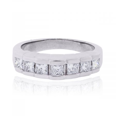 14k White Gold 0.75ctw Princess Cut Diamond Ring