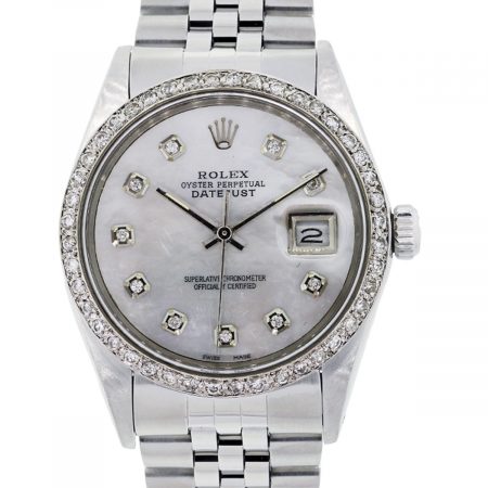 Rolex 69160 Datejust MOP Diamond Dial and Bezel Gents Watch