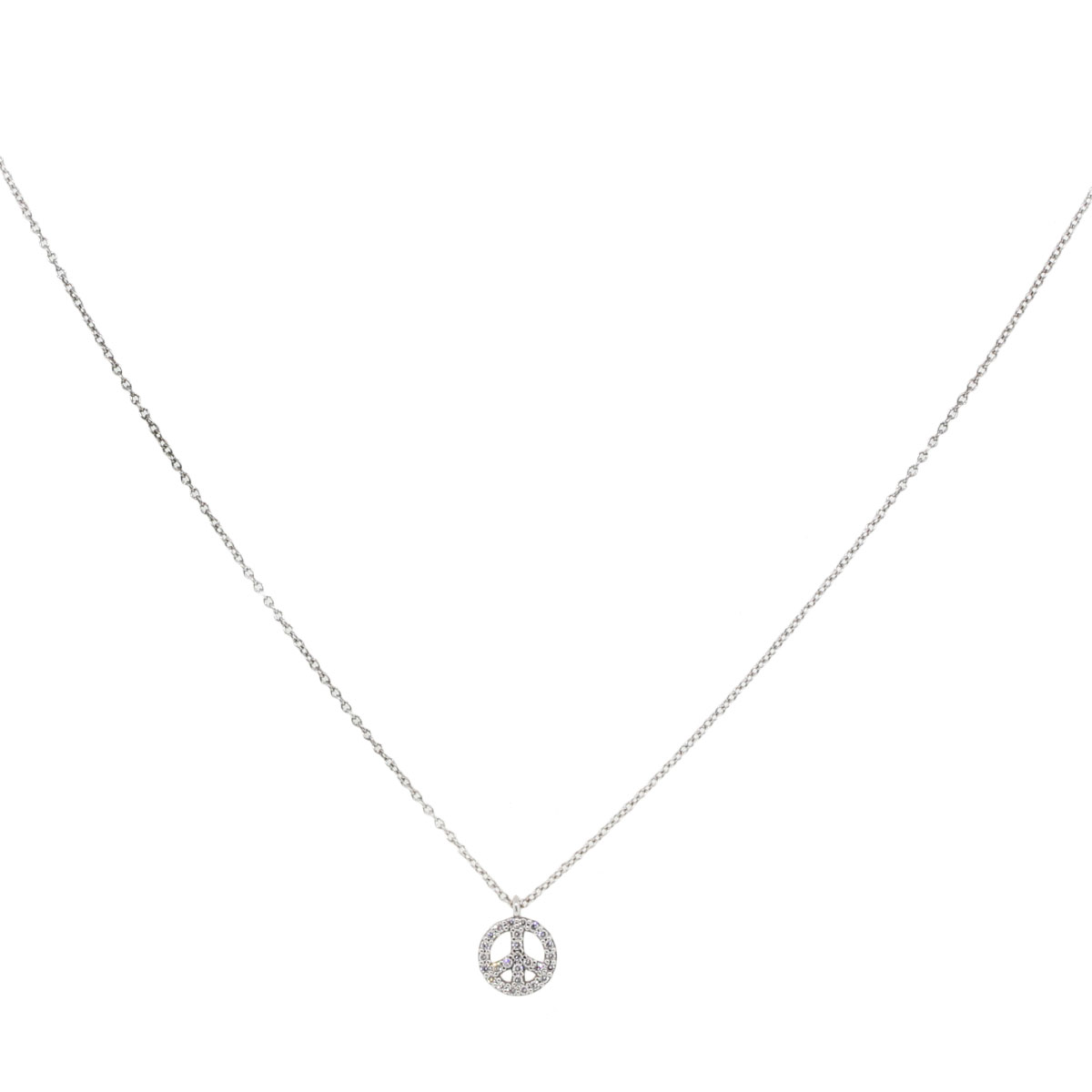 tiffany diamond peace sign necklace