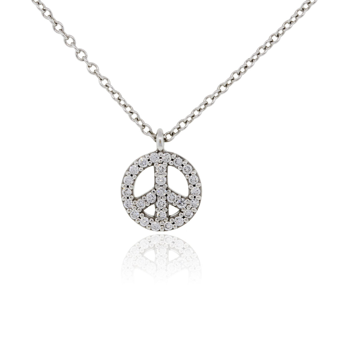 peace sign tiffany necklace
