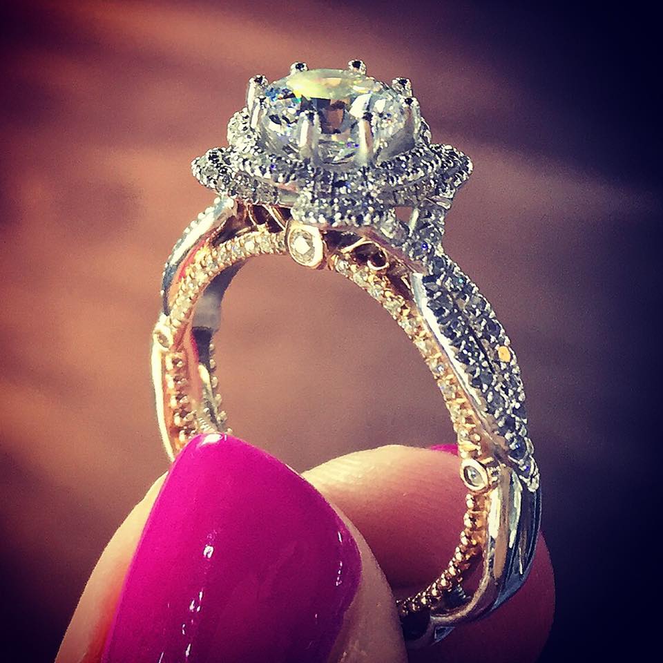 Verragio two tone on sale engagement rings