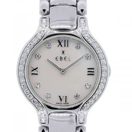 Ebel Beluga Mother of Pearl Roman Diamond Bezel and Dial Steel Watch
