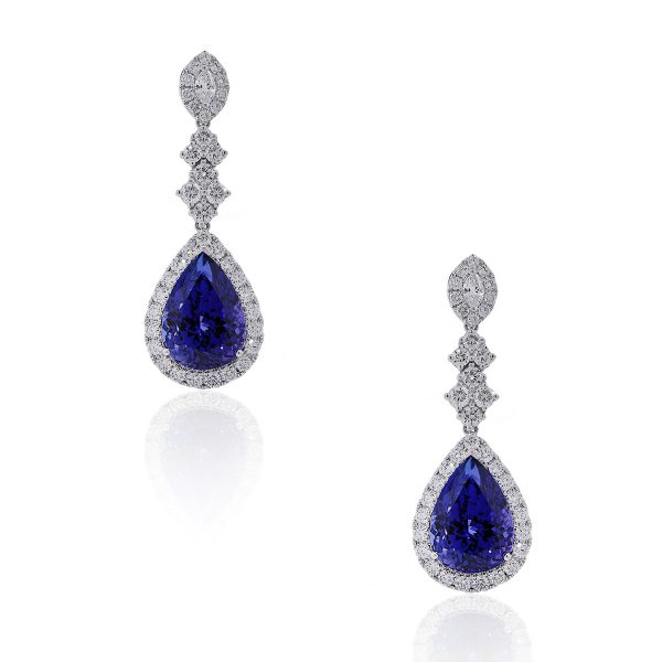 Tanzanite diamond earrings