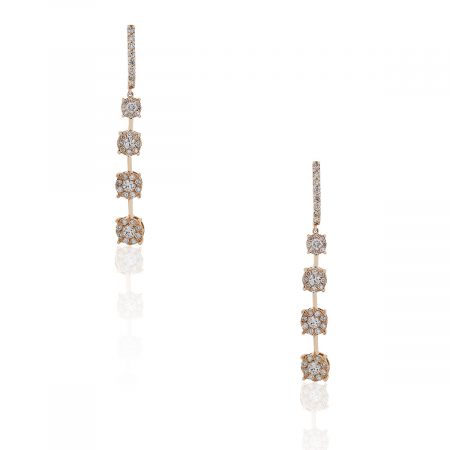 Rose Gold diamond earrings