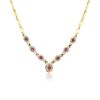 18k Yellow Gold 1.66ctw Diamond and 3ctw Ruby Necklace