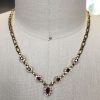 18k Yellow Gold 1.66ctw Diamond and 3ctw Ruby Necklace