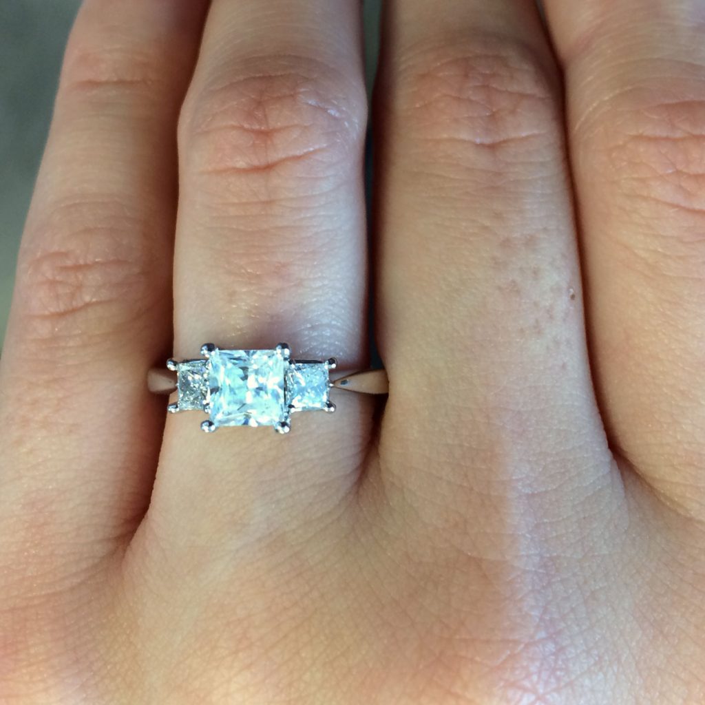 Ritani 18k White Gold 0.38ctw Diamond Engagement Ring