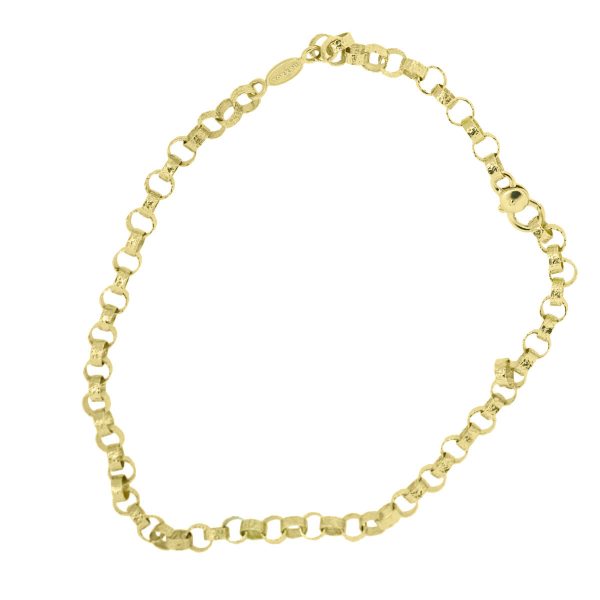 Torrini Firenze 18k Gold Hammered Link Necklace