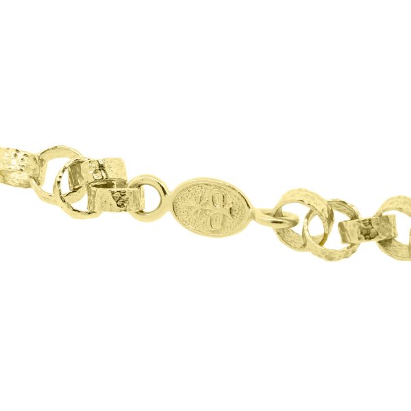 Torrini Firenze 18k Gold Hammered Link Necklace