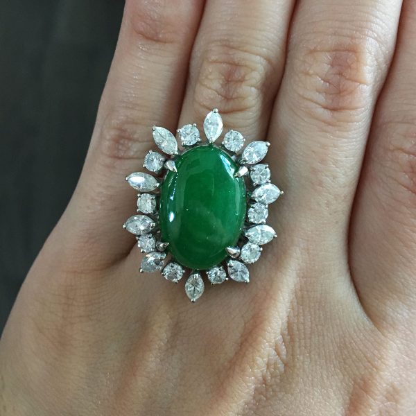 Diamond Jadeite Ring