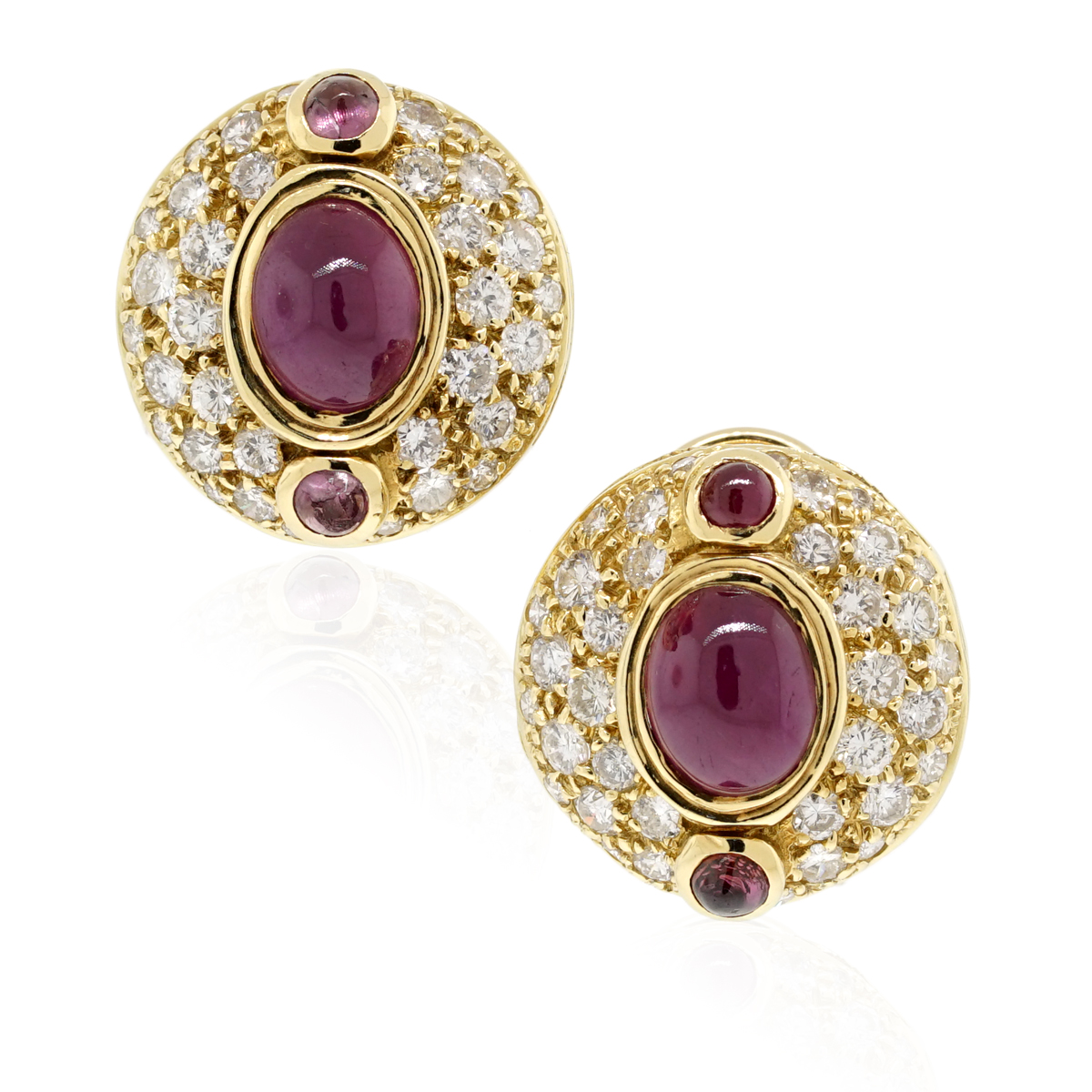 2.00CTW Genuine Ruby Oval Stud .925 Sterling Silver Earrings - Johareez  Wholesale, Jaipur | ID: 3547819288
