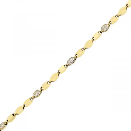 Yellow gold diamond bracelet