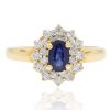 Sapphire diamond ring