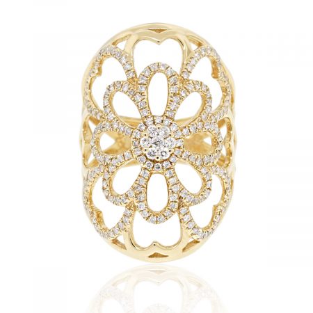 Diamond floral ring