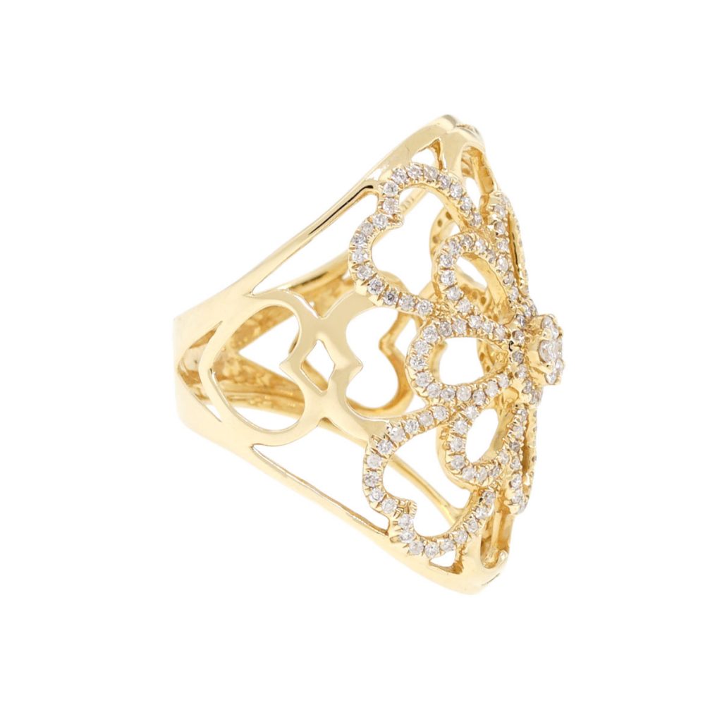 Diamond floral ring
