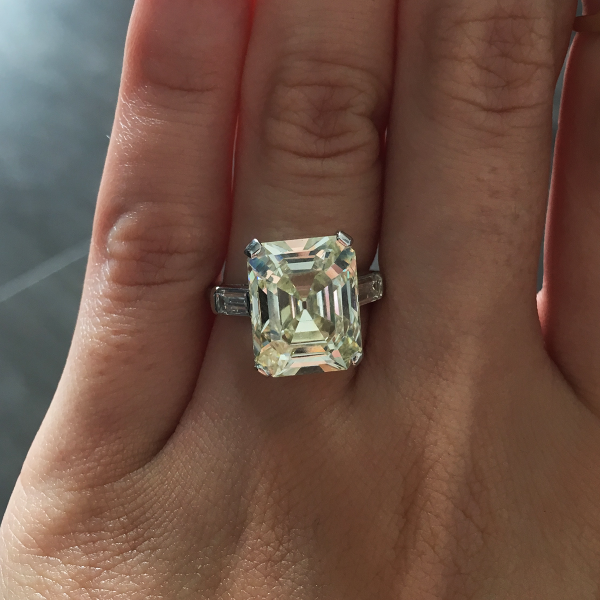 GIA diamond engagement ring