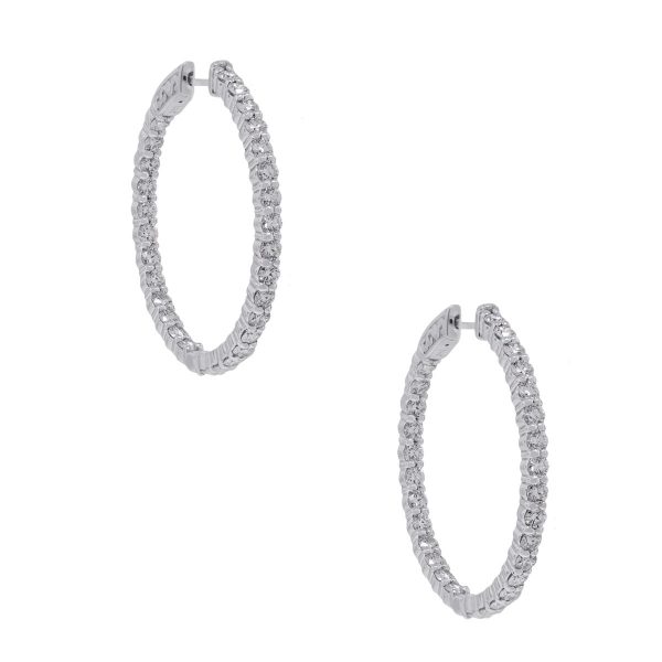 Diamond hoop earrings