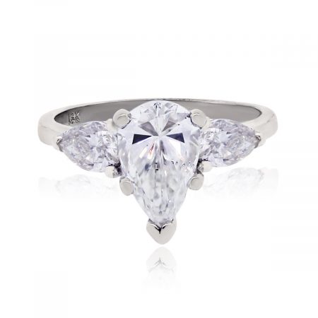 18k White Gold 2.03ctw Pear Shape Diamond Engagement Ring