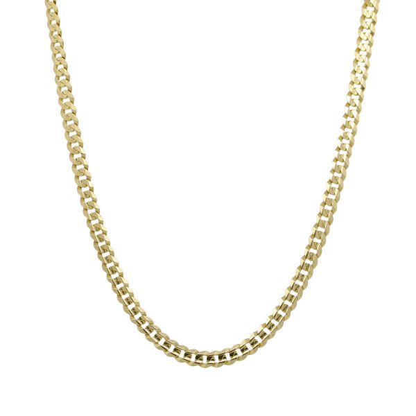 14k Yellow Gold Curb Link Chain Necklace