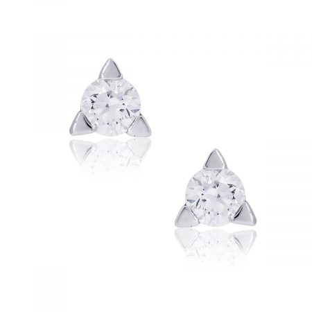 14k White Gold 0.56ctw Diamond Stud Earrings