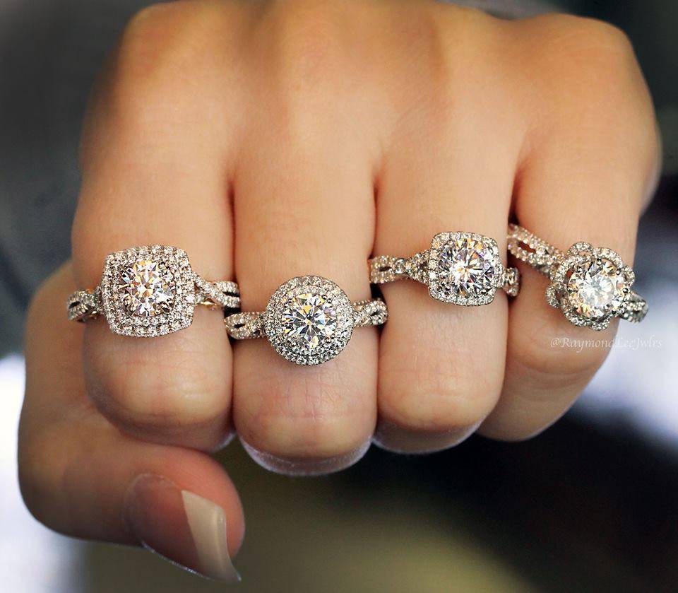 Verragio Engagement Rings On Finger