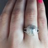 Simon G 18k White and Rose Gold 1ctw Diamond Engagement Ring