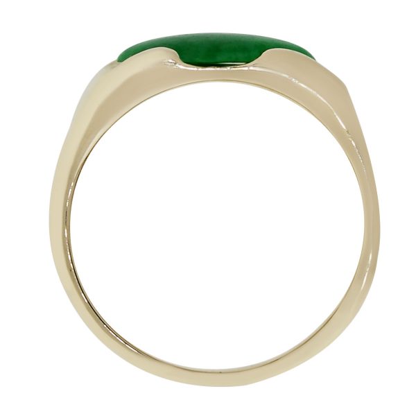 Jade gemstone ring