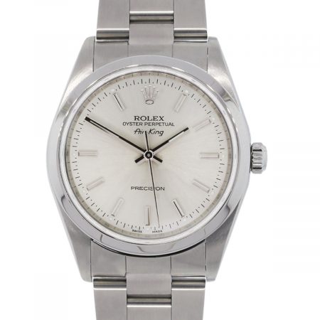 Rolex 14000 Airking Silver Dial Steel Watch