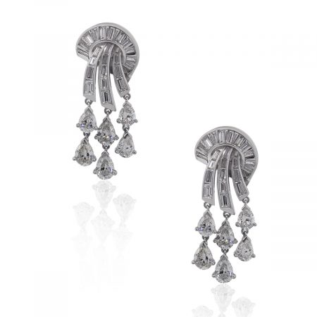 Diamond dangle earrings