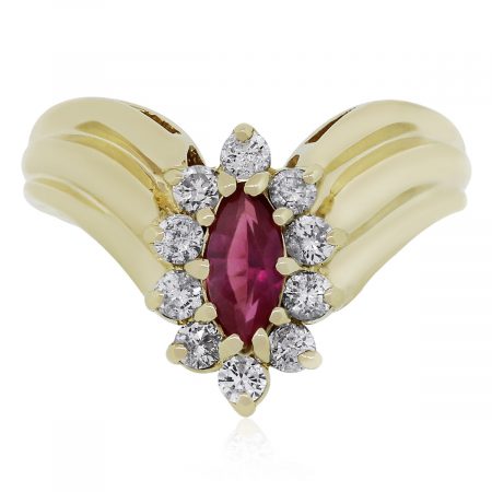 Diamond ruby ring