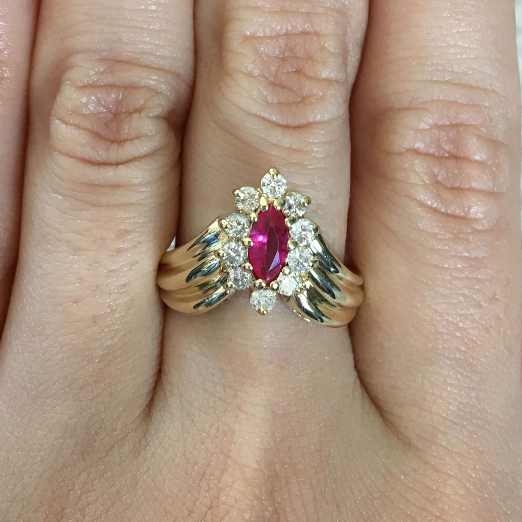 Diamond ruby ring