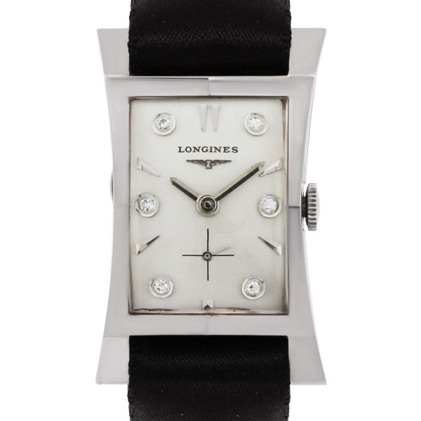 Longines 2038-2 14k White Gold Diamond Dial Art Deco Watch