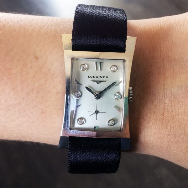 Longines 2038-2 14k White Gold Diamond Dial Art Deco Watch