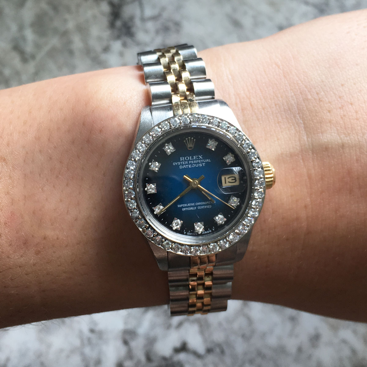 Rolex 6917 Datejust Two Tone Diamond Dial and Bezel Ladies Watch
