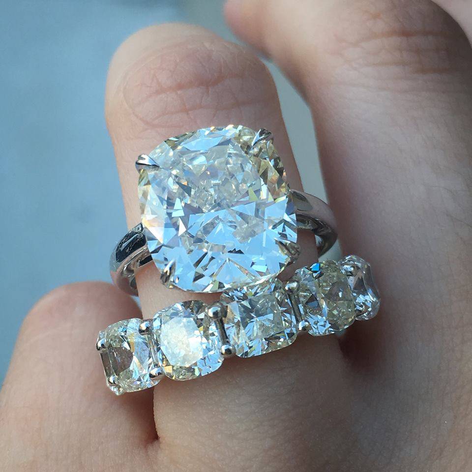 Large on sale moissanite rings