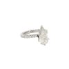 14k White Gold 5.10ctw Pear Shape Diamond Eternity Engagement Ring