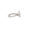 14k White Gold 5.10ctw Pear Shape Diamond Eternity Engagement Ring