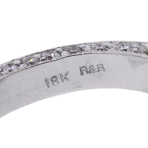 18k Two Tone 2.61ctw Diamond Halo Engagement Ring