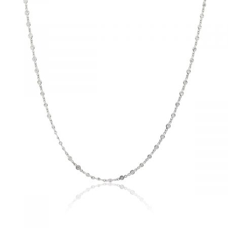 Platinum 2.48ctw Diamonds by The Yard 15" Necklace