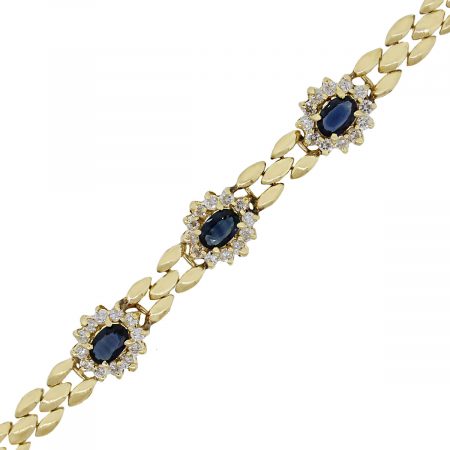Diamond sapphire bracelet